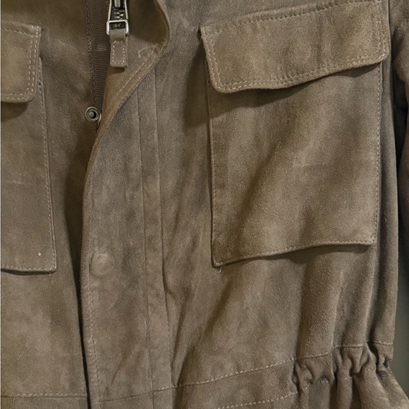 Windsor Brown Suede Moto Jacket Size 34 - Picture 2 of 9